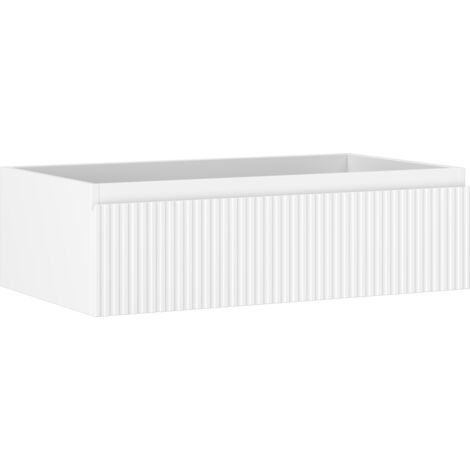 Mexen Rivel mueble de ba帽o bajo lavabo 80 cm, 1 caj贸n, acanalado, blanco mate - 91A20-08023-1-BF01
