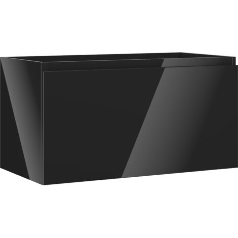 Mexen Orio mueble de ba帽o para lavabo de 90 cm, 1 caj贸n, negro brillo - 91A10-09047-1-BF70