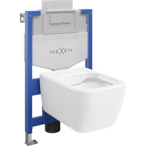 Mexen conjunto empotrado WC marco Fenix XS-U con taza WC Margo, blanco brillante - 6853342XX00 (1/3)