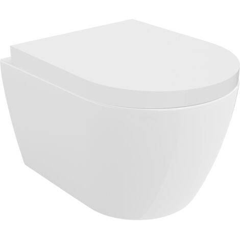 Mexen Carmen inodoro Rimless Tornado con asiento de cierre suave, duroplast, blanco brillante - 30880200T