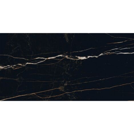 Mexen Flamingo Black gres esmaltado rectificado. G1, azulejo de suelo y pared 120 x 60 cm, alto brillo - TL215-120-060-00 (1/5)