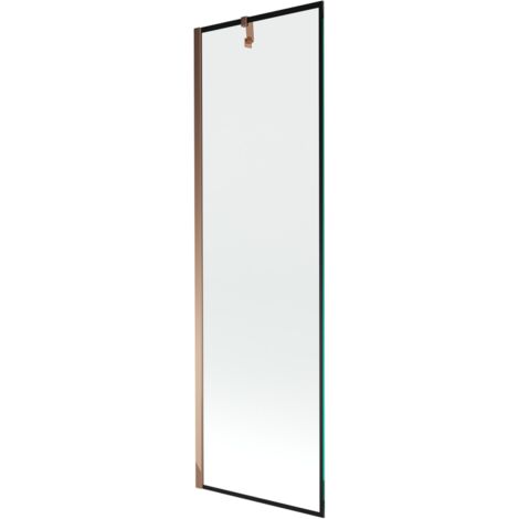 Mexen Next mampara de ducha de 1 hoja 60 x 150 cm, marco negro, oro rosa - 895-060-000-00-70-60 (1/5)