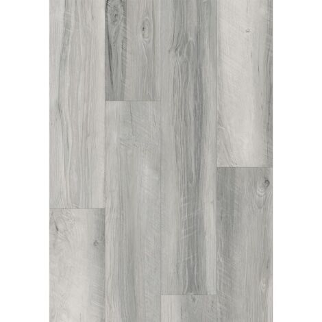 Mexen Portland muestra de paneles de vinilo 1240 x 182 mm SPC 6,5 mm, base IXPE 1,5 mm, 4 V-Fuga, Nogal - F1071-S