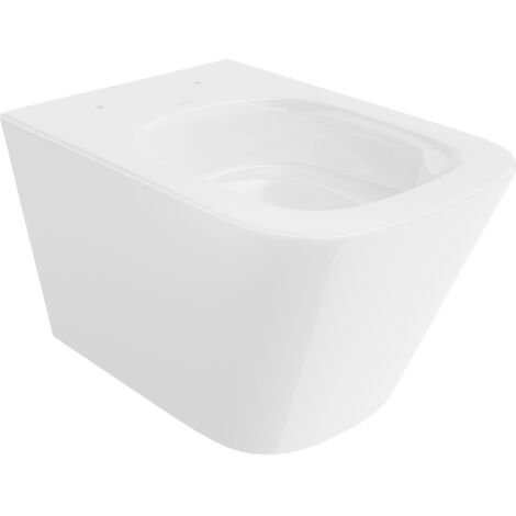 Mexen Teo taza de inodoro sin reborde Tornado, blanco brillo - 3385XX00T