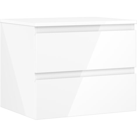 Mexen Orio armario de ba帽o para lavabo de 60 cm con encimera, 2 cajones, blanco brillante - 91A10-06047-2-BFFC00 (1/5)