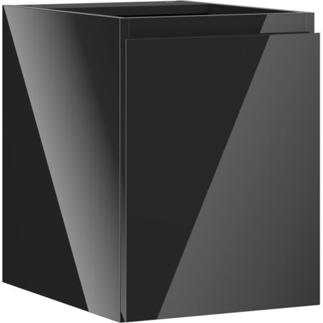 Mexen Orio mueble de ba帽o para lavabo 35 cm, 1 puerta, negro brillo - 91A11-03547-1-BF70 (1/5)