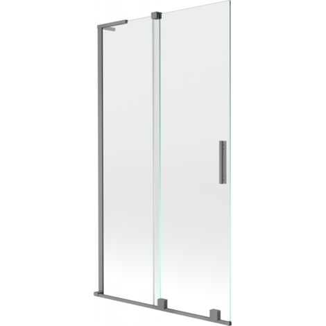 Mexen Velar L mampara de ducha corredera de 2 paneles 100 x 150 cm, transparente, metal de ca帽贸n - 896-100-003-01-95 (1/2)