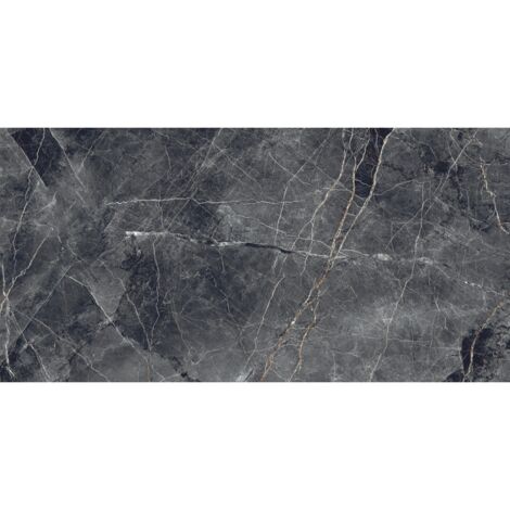 Mexen Eternity Nero gres esmaltado rectificado G1, baldosa para suelo y pared 120 x 60 cm, brillo - TL112-120-060-02