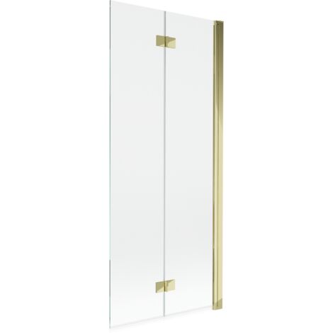 Mexen Mist mampara de ba帽o de 2 hojas derecha 80 x 150 cm, transparente, dorado - 8A9-080-002-50-00-P