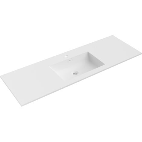 Mexen Otis lavabo empotrado en encimera 141 x 46,5 cm, blanco mate - 25181401