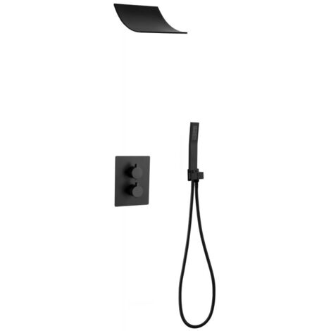 Mexen Salto juego de ducha empotrado, negro - 7604-02-70 (1/2)