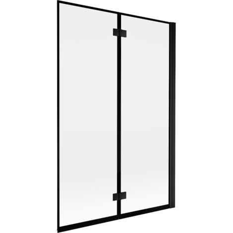 Mampara de ducha Mexen Mist de 2 hojas, derecha, 120 x 150 cm, marco negro, negro - 8A9-120-002-70-70-P (1/5)