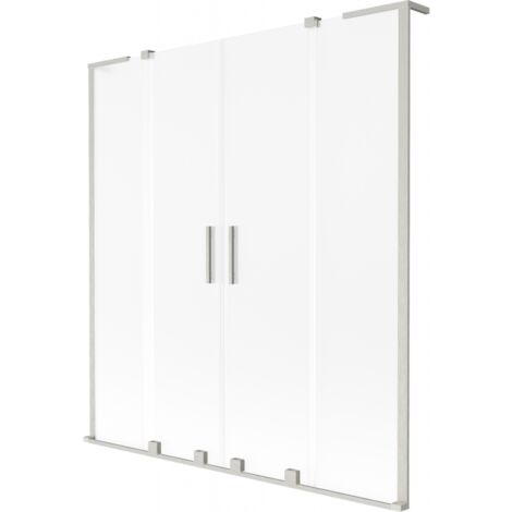 Mexen Velar L Duo mampara de ba帽era de 2 hojas correderas 150 x 150 cm