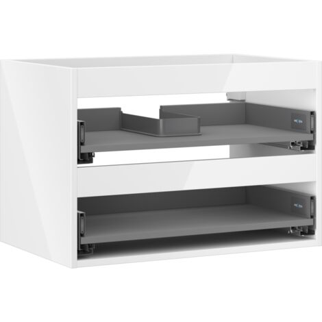 Mexen Box-A cuerpo de mueble bajo lavabo 70 cm, 2 cajones, blanco brillo - 91AX0-0700-470-2-00