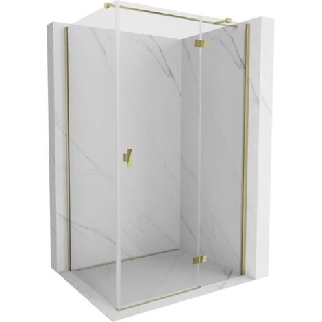 Mexen Mist-H T cabina de ducha abatible derecha 115 x 75 cm, transparente, dorado - 8A5T-115-075-50-00-P (1/5)