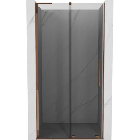 Mexen Velar L puertas de ducha correderas 110 cm, grafito, oro rosa - 871-110-003-41-60 (1/5)