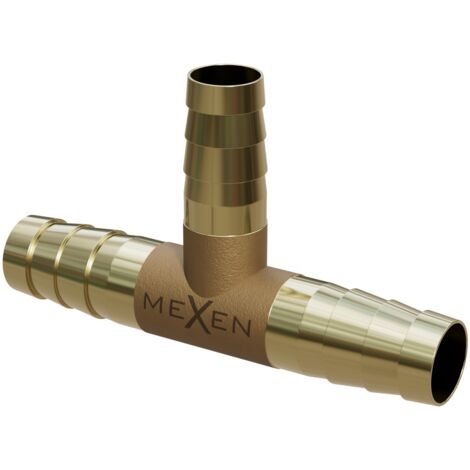 Mexen BRASS conector en T para manguera de lat贸n 6 x 6 x 6 mm - W97428-060606 (1/2)