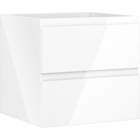 Mexen Orio gabinete de ba帽o bajo lavabo de 50 cm, 2 cajones, blanco brillante - 91A10-05047-2-BFF00