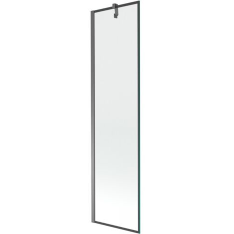 Mexen Next mampara de ba帽o de 1 hoja 50 x 150 cm, marco negro, metal pulido - 895-050-000-00-70-95 (1/5)