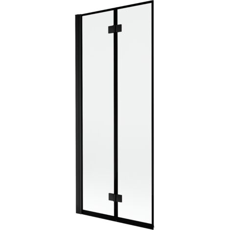 Mexen Mist mampara de ducha de 2 hojas, izquierda, 80 x 150 cm, marco negro, negro - 8A9-080-002-70-70-L