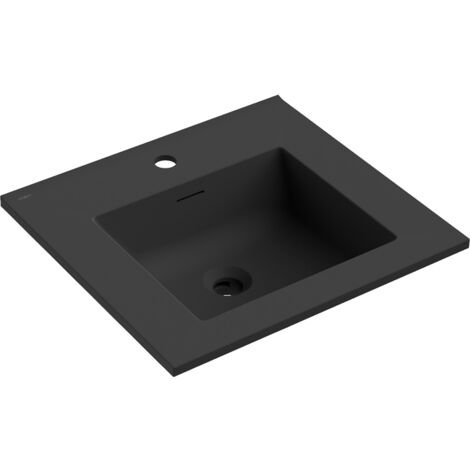 Mexen Otis lavamanos empotrado en encimera 51 x 46,5 cm, negro mate - 25185071