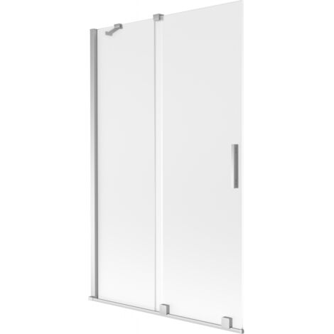 Mexen Velar mampara de ba帽era de 2 hojas corredera 110 x 150 cm, escarcha, cromo - 896-110-000-31-01 (1/2)