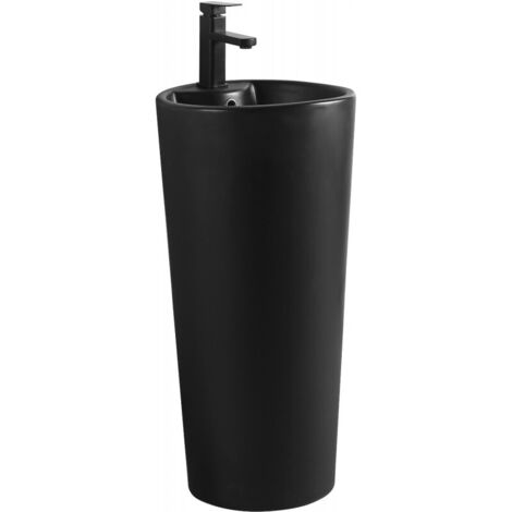 Mexen Rena lavabo independiente 40 x 40 cm, negro mate - 26014070