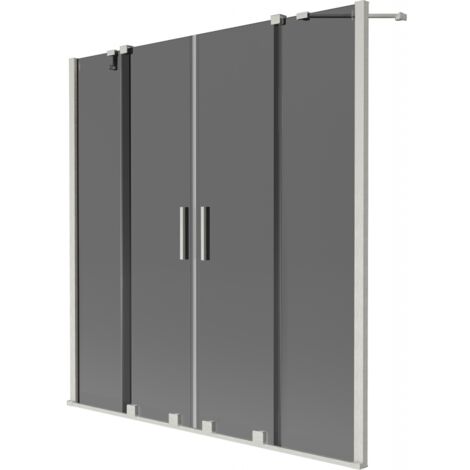 Mexen Velar Duo mampara de ba帽era corrediza de 2 hojas 160 x 150 cm