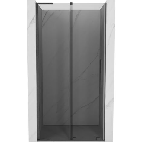 Mexen Velar L puertas de ducha correderas 90 cm, grafito, gris arma cepillado - 871-090-003-41-66 (1/5)