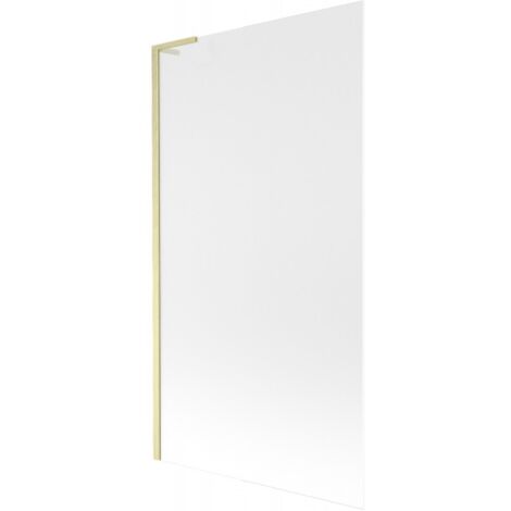 Mexen Next L panel de ba帽era 1 abatible 100 x 150 cm, escarchado, dorado cepillado - 895-100-000-03-30-55