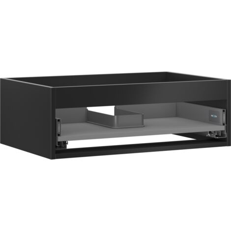 Mexen Box-A cuerpo del gabinete para lavabo 70 cm, 1 caj贸n, negro mate - 91AX0-0700-235-1-71 (1/4)