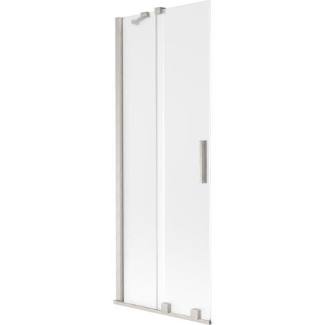 Mexen Velar mampara de ducha 2 hojas correderas 70 x 150 cm, escarchado, n铆quel cepillado - 896-070-000-31-97