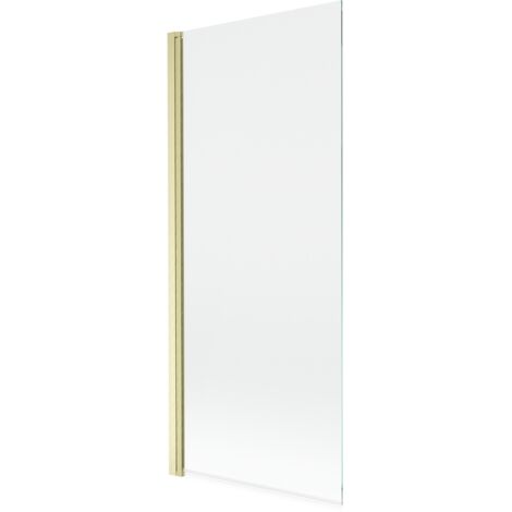 Mexen Mist mampara de ducha 1-hoja 80 x 150 cm, transparente, dorado cepillado - 8A9-080-001-55-00