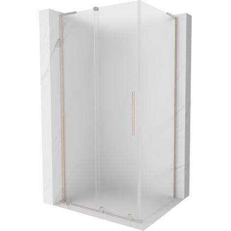 Mexen Velar L cabina de ducha corredera 110 x 100 cm, esmerilado, n铆quel cepillado - 871-110-100-33-97 (1/5)