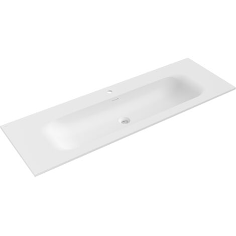 Mexen Vela lavabo empotrado en encimera 141 x 46,5 cm, blanco mate - 25231401 (1/3)
