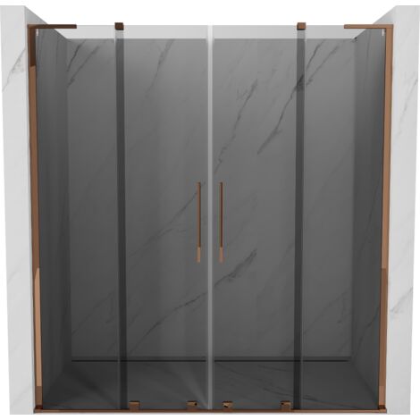 Mexen Velar L Duo puertas de ducha corredizas 170 cm, grafito, oro rosa - 871-170-003-42-60 (1/5)
