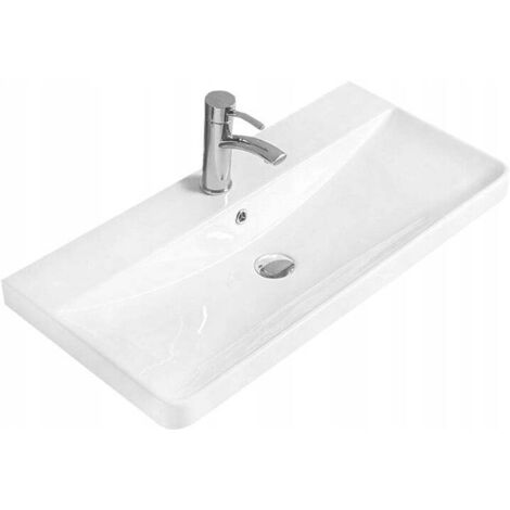 Mexen Dagna lavabo empotrado en encimera 81 x 39 cm, blanco - 21998000 (1/2)