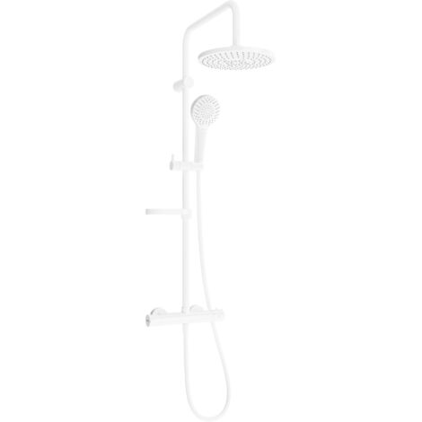 Mexen KX05 conjunto de ducha empotrado con rociador y grifo termost谩tico, blanco - 771500591-20