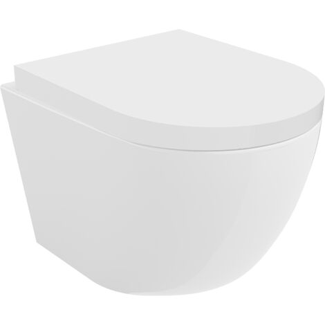 Mexen Lena cuenco WC Rimless con asiento de cierre suave duro, duroplast, blanco brillo - 30220200
