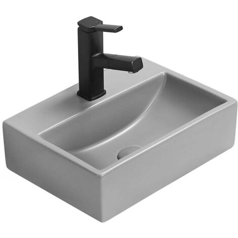 Mexen Mini lavabo sobre encimera 40 x 30 cm, gris claro mate - 21094061 (1/2)