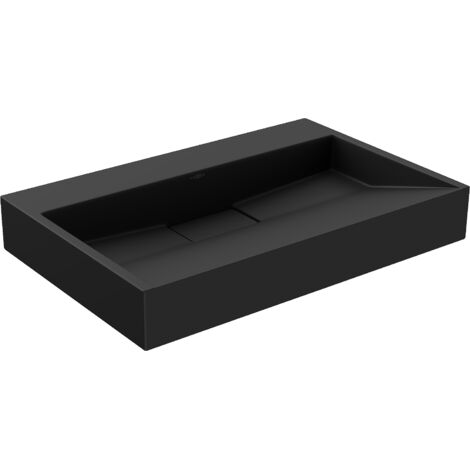 Mexen Ava lavabo sobre encimera de conglomerado B/O 70 x 46 cm, negro - 23017070