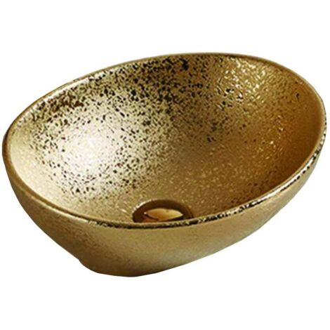Mexen Elza lavabo sobre encimera 40 x 33 cm, dorado - 21014050