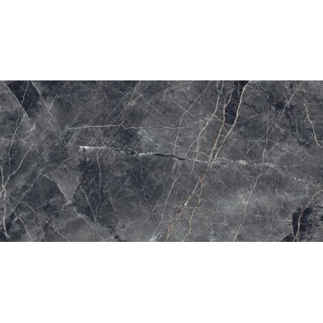 Mexen Eternity Muestra negro de gres esmaltado rectificado. Azulejo para suelo y pared 120 x 60 cm, brillo - TL112-02-S