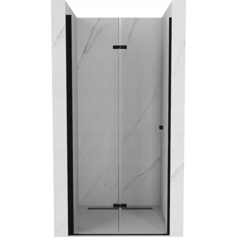 Mexen Lima puertas de ducha plegables 80 cm, transparentes, negras - 856-080-000-70-00
