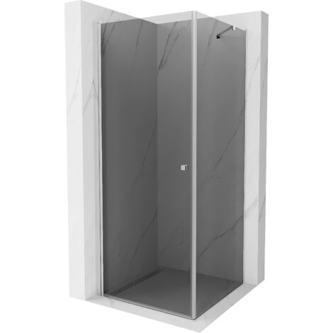 Mexen Pretoria cabina de ducha abatible 90 x 90 cm, grafito, cromo - 852-090-090-01-40 (1/5)
