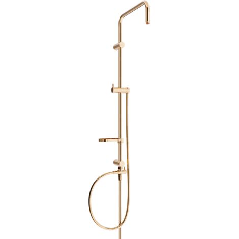 Mexen X columna de ducha, oro rosa - 7939199-60