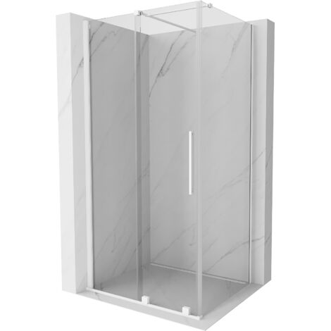 Mexen Velar cabina de ducha corredera 100 x 90 cm, transparente, blanca - 871-100-090-01-20 (1/5)