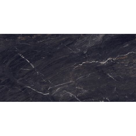 Mexen Sintra Prueba negra de gres esmaltado rect. G1, azulejo para suelo y pared 120 x 60 cm, alto brillo - TL204-00-S