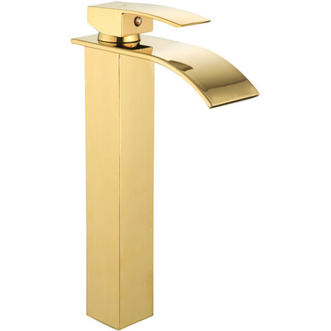 Mexen Aries grifo de lavabo alto, dorado - 744810-50 (1/2)