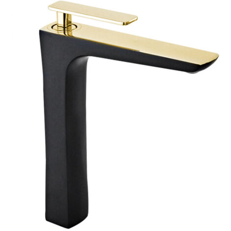 Mexen Indus grifo de lavabo alto, negro/dorado - 744610-75 (1/2)